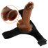 Pretty Love jostas - universāls strap-on dildo - 17 cm (melns)