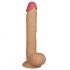 Lovetoy King-Sized - piesūcekņa, reālistisks dildo ar sēkliniekiem - 25 cm (dabīga) 