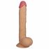 Lovetoy King-Sized - piesūcekņa, reālistisks dildo ar sēkliniekiem - 25 cm (dabīga) 