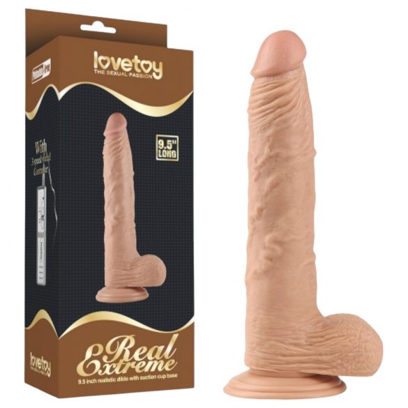 Lovetoy Real Extreme - piesūceknis dildo - 24 cm