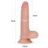 Lovetoy Nature Cock - divslāņu reālistisks dildo - 18 cm (dabīgs)