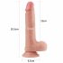 Lovetoy Dabas Gailis - divkāršs reālistisks dildo - 20cm (dabīgs)