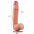 Lovetoy Dabisks Divslāņu Dildo - 30cm (dabīgs)