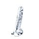 Lovetoy Flawless Clear - ar piesūcekni, ar sēkliniekiem dildo - 19cm (caurspīdīgs) 