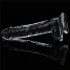 Lovetoy Flawless Clear - piesūcekņa dildo - 19cm (caurspīdīgs)