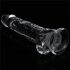 Lovetoy Flawless Clear - piesūcekņa dildo - 19cm (caurspīdīgs)