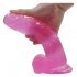 Lovetoy Jelly Studs - ar pamatni reālistisks dildo - 20 cm (rozā)