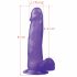 Lovetoy Jelly Studs - reālistisks dildo ar pamatni - 20 cm (violets)