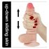 Lovetoy Sliding-Skin - divslāņu piesūcekņa dildo - 18cm (dabīgs) 