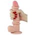 Lovetoy Sliding-Skin - divslāņu piesūcekņa dildo - 21cm (dabīgs) 