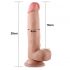 Lovetoy Sliding-Skin - divslāņu piesūcekņa dildo - 21cm (dabīgs) 