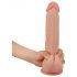 Lovetoy Sliding-Skin - divslāņu piesūcekņa dildo - 23 cm (dabisks)