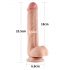 Lovetoy Sliding-Skin - divslāņu piesūcekņa dildo - 23 cm (dabisks)