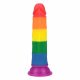 Lovetoy Prider - dabīgs dildo - 19cm (varavīksnes) 