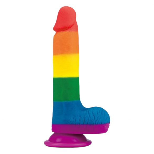 Lovetoy Prider - elutis kabinetis dildos - 20cm (varavīksne)