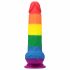 Lovetoy Prider - reālistisks dildo ar sēkliniekiem - 20 cm (varavīksne) 