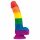 Lovetoy Prider - dzīvā šķidrā silikona dildo - 19 cm (varavīksnes) 