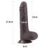 Lovetoy Sliding-Skin - divslāņu piestiprināms dildo - 18 cm (brūns) 