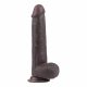 Lovetoy Sliding-Skin - divslāņu piesūcekņa dildo - 23 cm (brūns) 