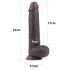 Lovetoy Sliding-Skin - divslāņu piesūcekņa dildo - 23 cm (brūns) 