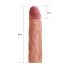 Lovetoy Pleasure X-tender - dzimumlocekļa apvalks - 19cm (dabīgs) 