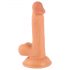 Mr. Rude - piesūcekņa pamatne, ar sēkliniekiem reālistisks dildo - 17cm (dabīgs)