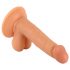 Mr. Rude - piesūcekņa pamatne, ar sēkliniekiem reālistisks dildo - 17cm (dabīgs)