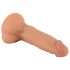 Mr. Rude - piesūcekņa dildo ar sēkliniekiem - 19cm (dabīgs)