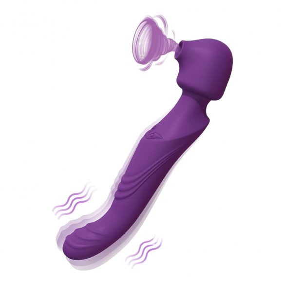 Tracy's Dog Wand - ūdensizturīgs, uzlādējams, pulsējošs masāžas vibrators (violets) 