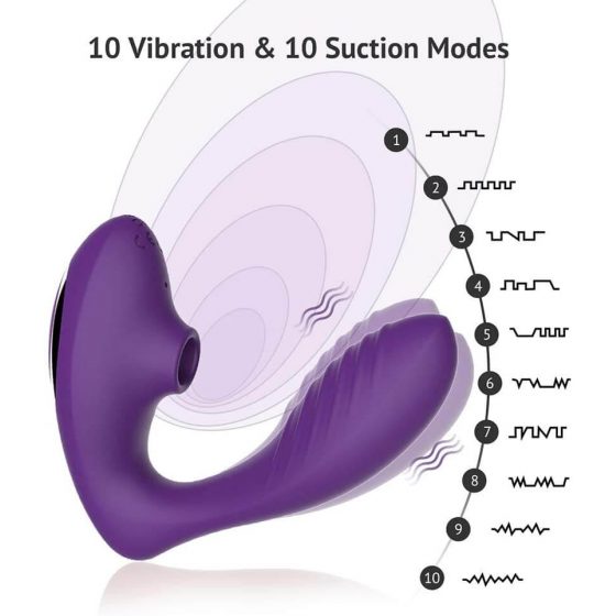 Tracy's Dog Pro2 - 2in1 vibrators ar G-punkta un klitora stimulāciju (violets)