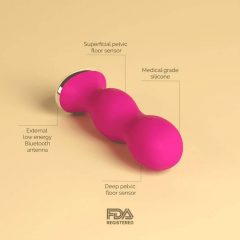   Perifit - viedais, uzlādējamais dziļo muskuļu trenažieris (rozā)
