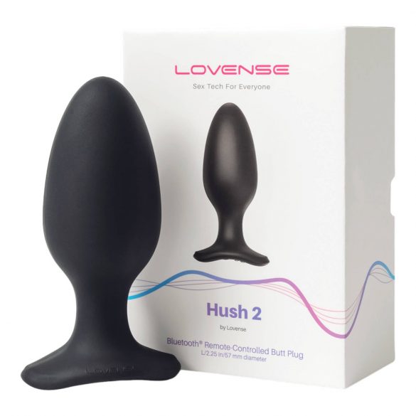 LOVENSE Hush 2 L - uzlādējams mazs anālais vibrators (57mm) - melns