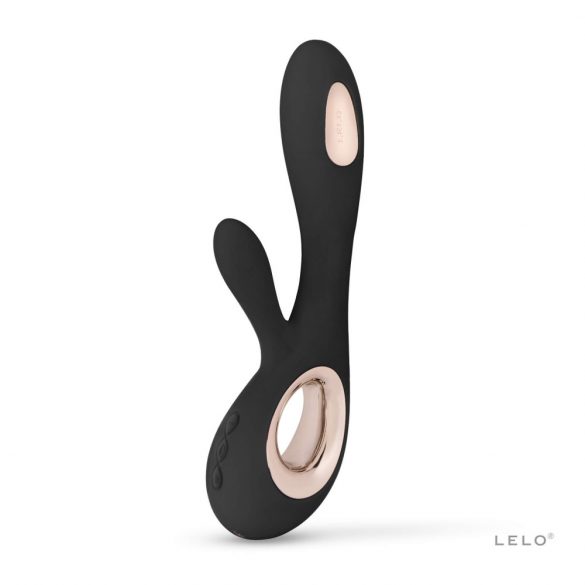 LELO Soraya Wave - uzlādējams vibrators ar klitora stimulatoru (melns) 