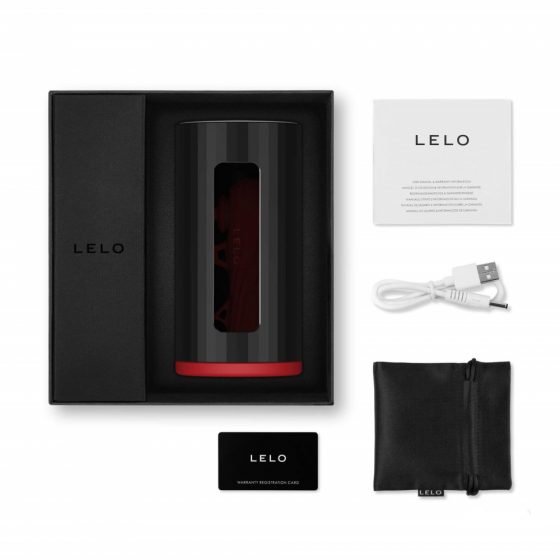 LELO F1s V2 - interaktīvs masturbators (melns-sarkans)