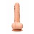 RealRock Dong 7 - reālistisks dildo ar sēkliniekiem (17cm) - dabisks 