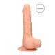 RealRock Dong 8 - dzīvs dildo ar sēkliniekiem (20cm) - dabīgs 