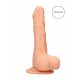 RealRock Dong 8 - dzīvs dildo ar sēkliniekiem (20cm) - dabīgs 