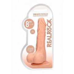   RealRock Dong 8 - reālistisks dildo ar sēkliniekam (20cm) - dabīgs
