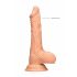 RealRock Dong 8 - dzīvs dildo ar sēkliniekiem (20cm) - dabīgs 