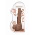 RealRock Dong 8 - reālistisks dildo ar sēkliniekiem (20cm) - tumšs naturāls 