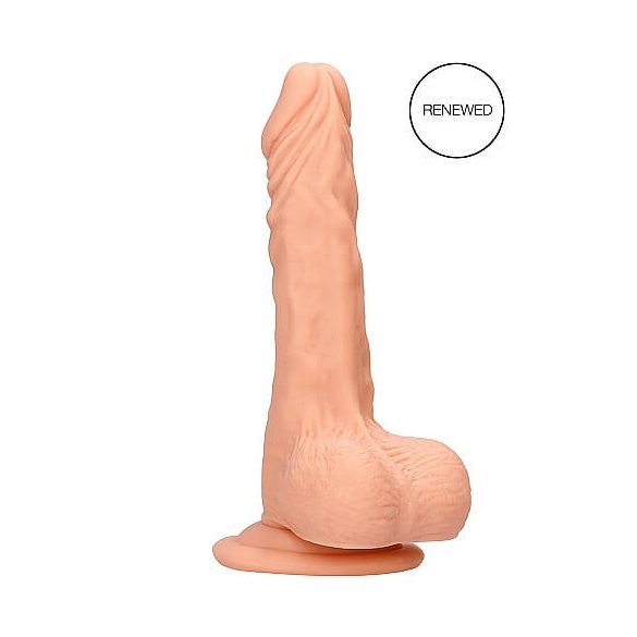 RealRock Dong 10 - reālistisks dildo ar sēkliniekiem (25cm) - dabīgs 