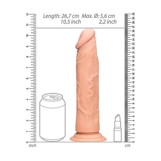 RealBezka Dong 10 - reālistisks dildo (25cm) - dabīgs
