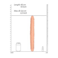RealRock Double Dong 18 - dubults dildo (46cm) - naturaalne