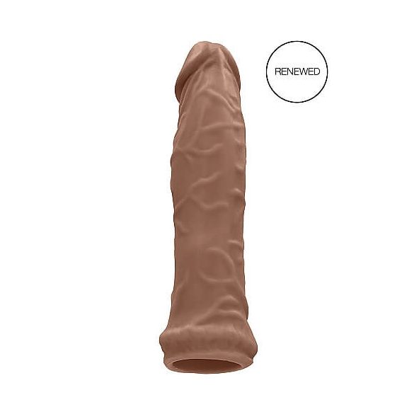 RealRock Penis Sleeve 6 - dzimumlocekļa uzmava (17cm) - tumši dabisks 