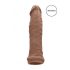 RealRock Penis Sleeve 6 - dzimumlocekļa uzmava (17cm) - tumši dabisks 