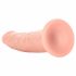 RealRock Slim - ar piesūcekni, realistisks dildo - 15,5cm (dabīgs) 