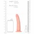 RealRock Slim - ar piesūcekni, realistisks dildo - 15,5cm (dabīgs) 