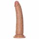 RealRock Slim - piesūcekņa reālistiska dildo 15,5cm (tumši naturāls) 