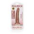 RealRock Slim - piesūcekņa reālistiska dildo 15,5cm (tumši naturāls) 