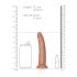 RealRock Slim - piesūcekņa reālistiska dildo 15,5cm (tumši naturāls) 